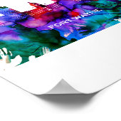 Fort Wayne Skyline Poster (Ecke)