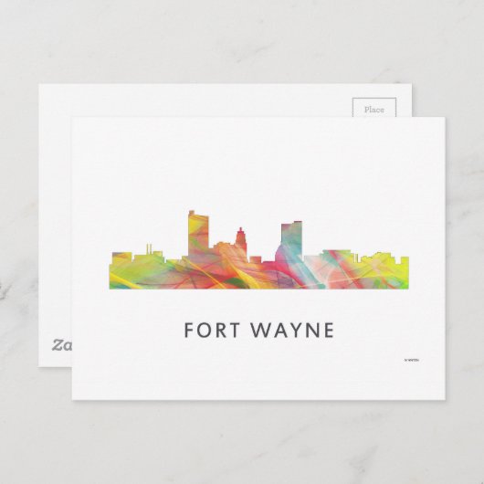 FORT WAYNE SKYLINE WB1 - POSTKARTE (Vorne/Hinten)