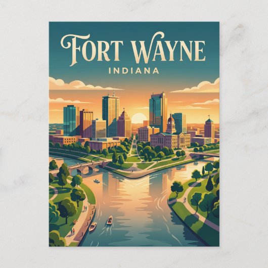 Fort Wayne USA Postkarte (Vorderseite)