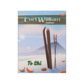 Fort William Scotland Ski. Notizblock (Rotiert)