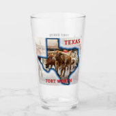 Fort Worth Cattle Drive, Bierglas Glas (Vorderseite)