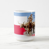 Fort Worth Cattle, Texas Flag, Tasse (Mittel)