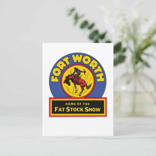 Fort Worth Fat Stock Show Postkarte (Stehend Vorderseite)