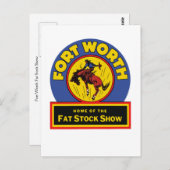 Fort Worth Fat Stock Show Postkarte (Vorne/Hinten)