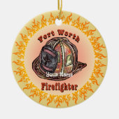 Fort Worth Feuerwehrschmuck Keramik Ornament (Vorne)