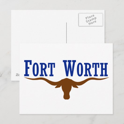 Fort Worth Flag Postkarte (Vorne/Hinten)