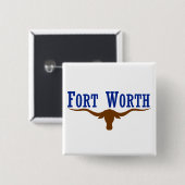 Fort Worth-Flagge Button (Vorne & Hinten)