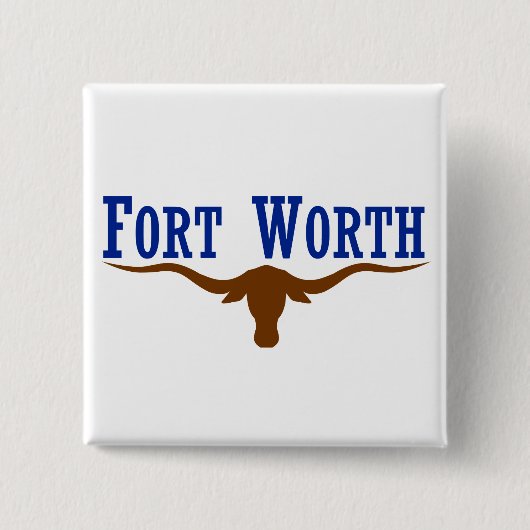 Fort Worth-Flagge Button (Vorderseite)