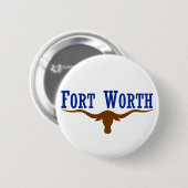 Fort Worth-Flagge Button (Vorne & Hinten)