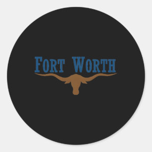 Fort Worth Fort Worth City Flag Runder Aufkleber