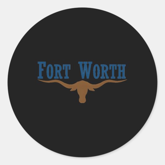 Fort Worth Fort Worth City Flag Runder Aufkleber (Vorderseite)