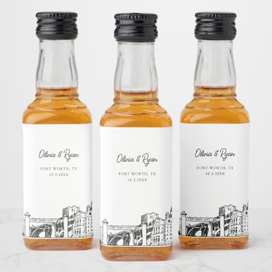 Fort Worth Gastgeschenk Willkommensgeschenk Custom Alkoholflaschenetikett (Flaschen)