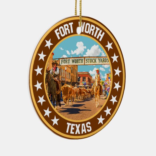 Fort Worth Keramik Ornament (Rechts)