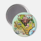 Fort Worth Magnet (Vorderseite/Rückseite)