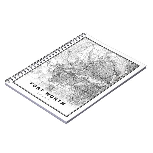 Fort Worth Map Notizblock (Linke Seite)