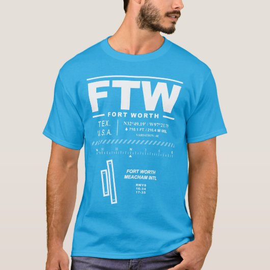 Fort Worth Meacham Int'l Airport FTW T - Shirt (Vorderseite)