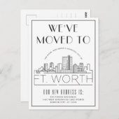 Fort Worth Modern Deko Skyline | Änderung der Ansc Postkarte (Vorne/Hinten)