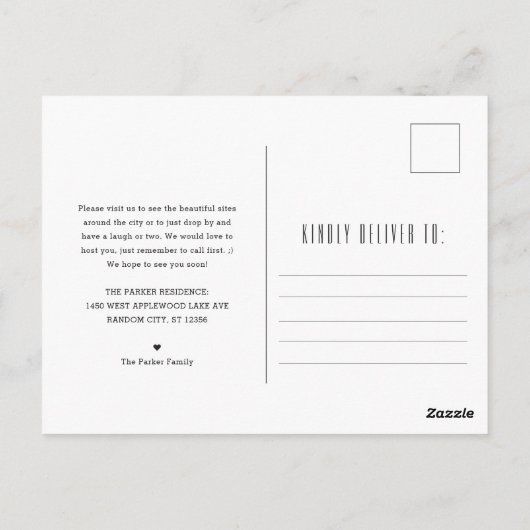 Fort Worth Modern Deko Skyline | Änderung der Ansc Postkarte (Rückseite)