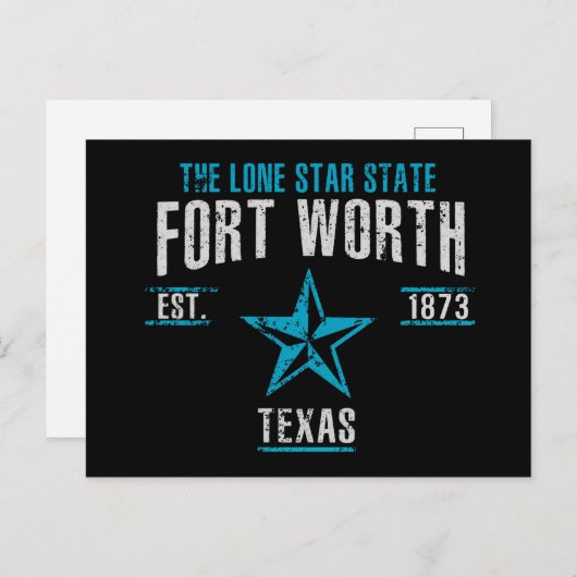 Fort Worth Postkarte (Vorne/Hinten)