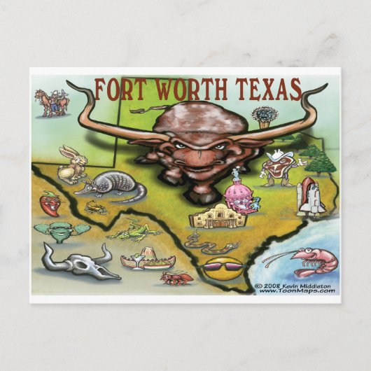 Fort Worth Postkarte (Vorderseite)
