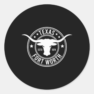 Fort Worth Runder Aufkleber