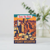 Fort Worth Save the Date Postcard (Stehend Vorderseite)