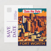 Fort Worth Save the Date Postcard (Vorne/Hinten)