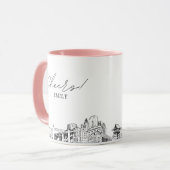 Fort Worth Skyline Personalisierte Hochzeitscoffee Tasse (Vorderseite Links)