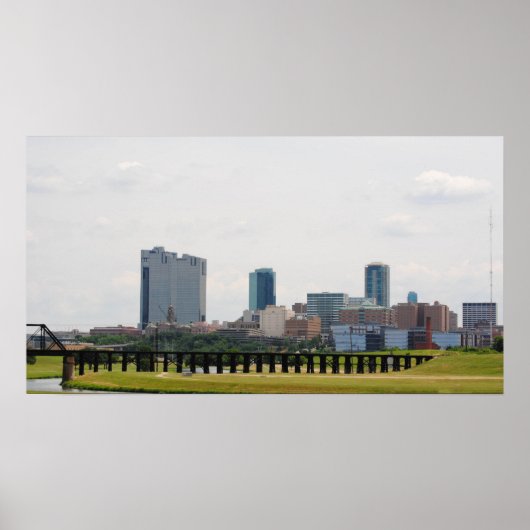 Fort Worth Skyline Poster (Vorne)
