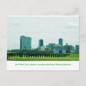 Fort Worth Skyline Postkarte (Vorderseite)
