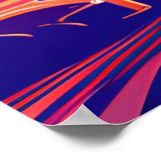 Fort Worth, Stadt in lebhaften Farben, Reisen Poster (Ecke)