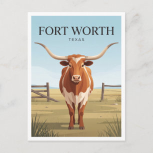 Fort Worth Stockyards Texas Postkarte