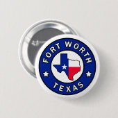 Fort Worth Texas Button (Vorne & Hinten)