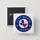 Fort Worth Texas Button (Vorne & Hinten)