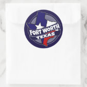 Fort Worth Texas Fahne platzt Aufkleber (Tasche)
