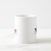 Fort Worth, Texas Flag Map Kaffeetasse (Mittel)