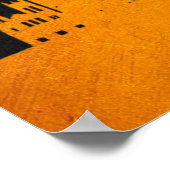 Fort Worth Texas Gold Skyline Poster (Ecke)