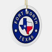 Fort Worth Texas Keramik Ornament (Rechts)