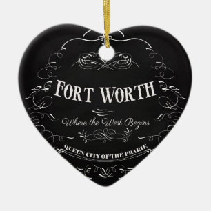 Fort Worth, Texas - Königin der Prärie Keramikornament