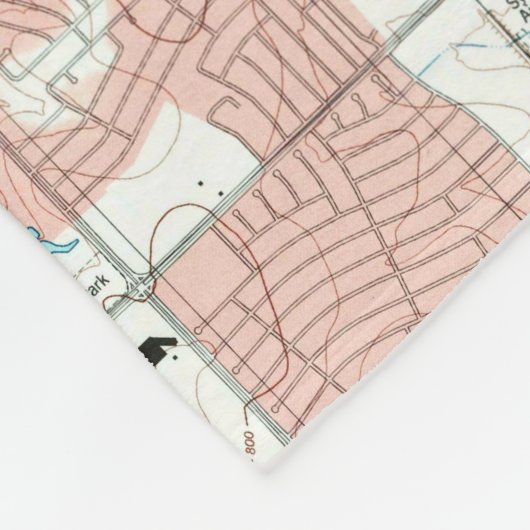 Fort Worth Texas Map (1995) Fleecedecke (Ecke)