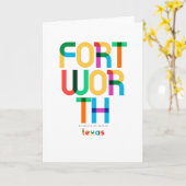 Fort Worth Texas Mitte Jahrhundert, Pop Art, Karte (Gelbe Blume)