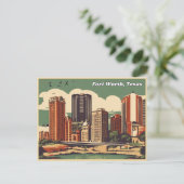 Fort Worth Texas Postkarte (Stehend Vorderseite)