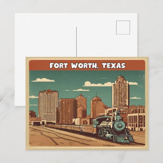 Fort Worth, Texas Postkarte (Vorne/Hinten)