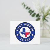 Fort Worth Texas Postkarte (Stehend Vorderseite)
