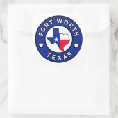 Fort Worth Texas Quadratischer Aufkleber (Tasche)