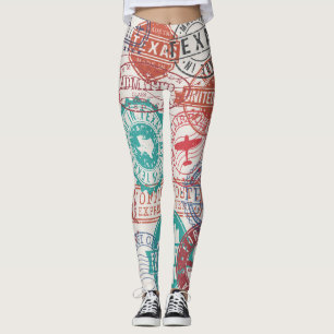 Fort Worth Texas: Reise Briefmarke. Leggings