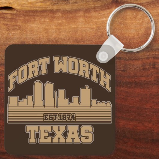 Fort Worth, Texas Schlüsselanhänger (Rückseite)