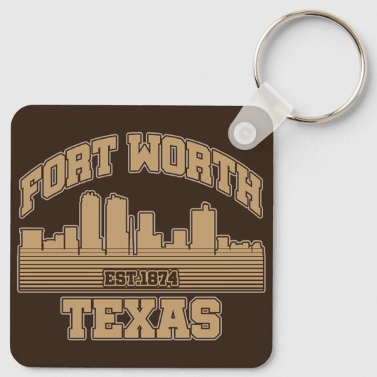 Fort Worth, Texas Schlüsselanhänger (Rückseite)