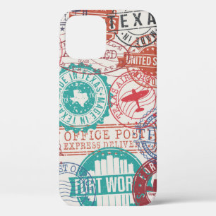Fort Worth Texas Set der Briefmarke. Briefmarke. M Case-Mate iPhone Hülle