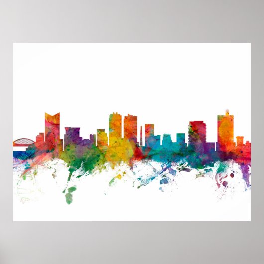 Fort Worth Texas Skyline Poster (Vorne)